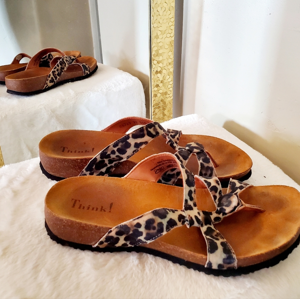 Think! Animal Print Women's Sandals